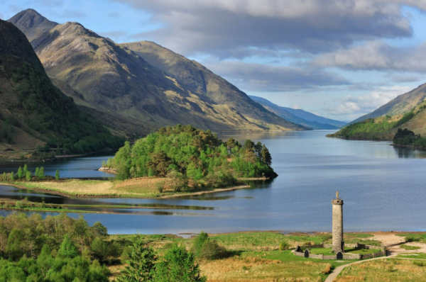 Rebel Land Glenfinnan, in the heart of Clanranald country, where the standard was raised for Bonnie Prince Charlie’s Jacobite Highland army in 1745