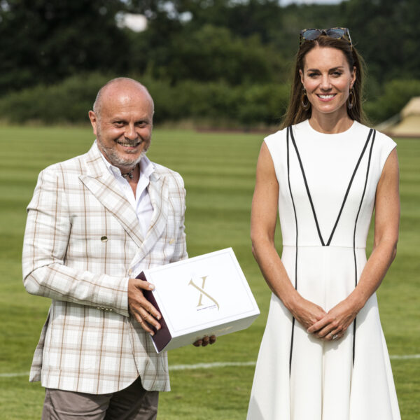 Sergio Momo and Catherine, Princess of Wales, at the 2022 Royal Charity Polo Cup.