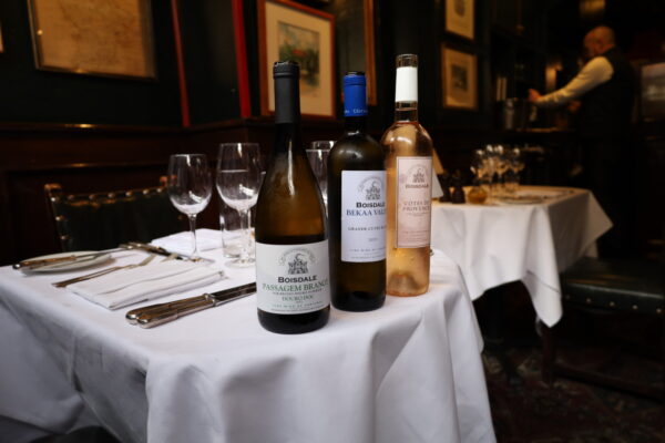 A selection of Boisdale’s own-label wines