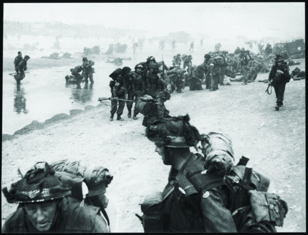 Troops landing at Sword Beach, Normandy in 1944.