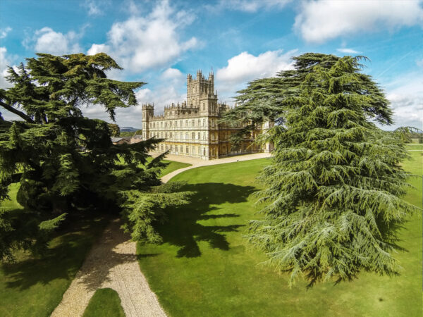 Higheclere Castle, the iconic Victorian estate set amongst sweeping parkland and ancient cedars - and instantly recognisable as the setting for much -loved television series Downton Abbey.