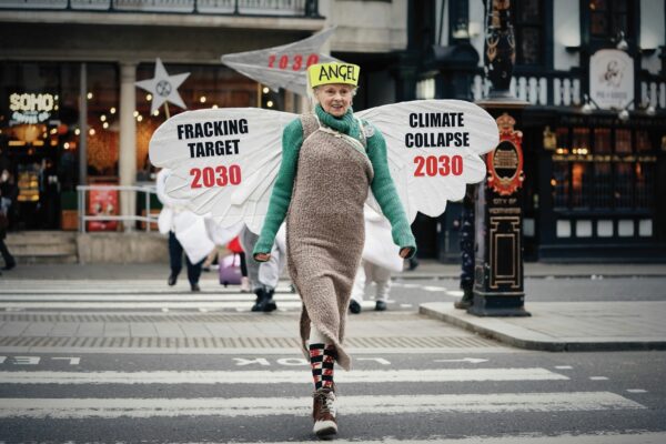 Couturier Vivienne Westwood was known for her flamboyant dress — and undress — sense, going ‘knickerless’ to receive her DBE from the Queen.