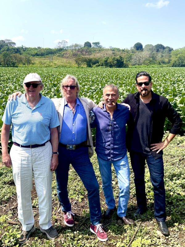Christopher Gilmour, Ranald Macdonald, Alejandro Turrent & Ricardo Carioni at Casa Turrent’s tobacco plantations in San Andres, Mexico 2025.
