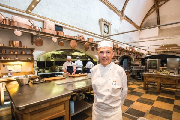 Chef Mark Flanagan in the kitchens at Windsor