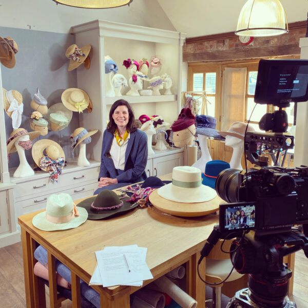 Lady Laura Cathcart in her studio