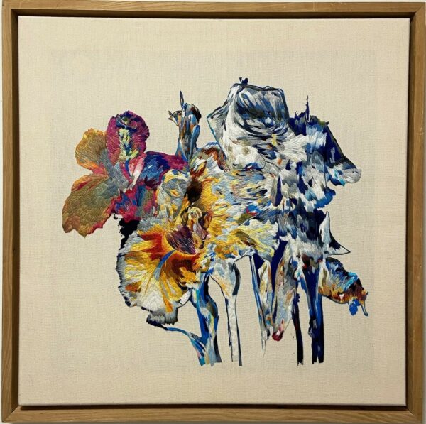 Lucy Newman Flower study in the style of Audubon but in the future after exposure to nuclear mutation 2 1