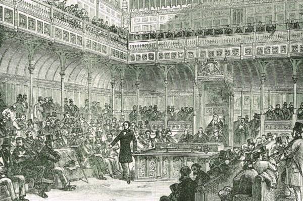 PM Benjamin Disraeli introducing the Reform Bill of 1867 in the House of Commons.