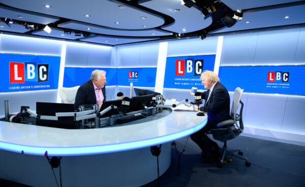 Nick Ferrari interviewing Boris Johnson, LBC