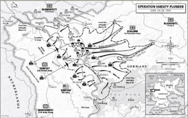 A map of Operation Plunder, March 24-28, 1945