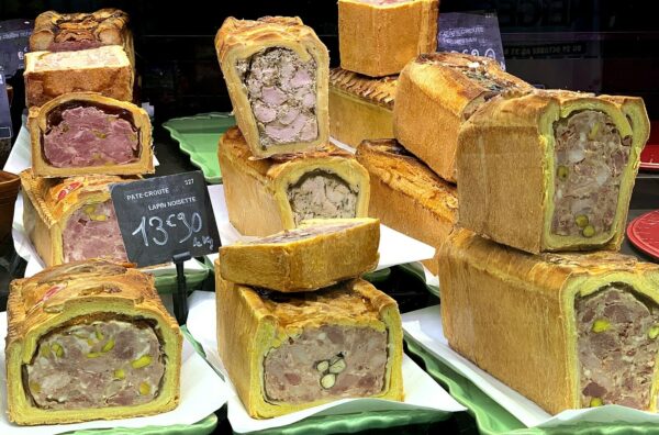 Pâtés en croûte, found in restaurants, delicatessens and markets throughout the city