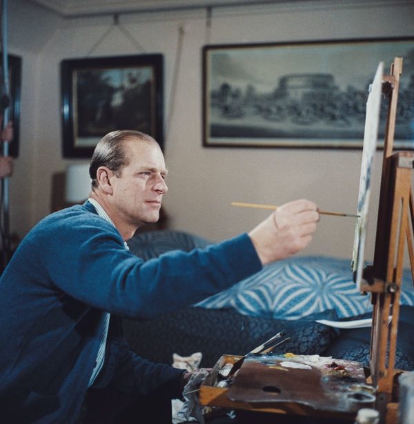 Prince Philip paints in oils for the TV documentary, Royal Family, in 1969. Left, Philip drove polo’s post-war recovery and helped found the Guards Polo Club in Windsor. He was a member of the only all-England team to win the Gold Cup in 1969