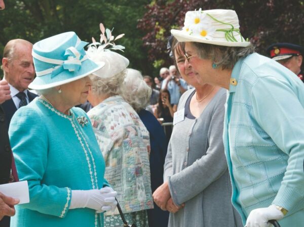 With Queen Elizabeth II at Bletchley Park in 2014