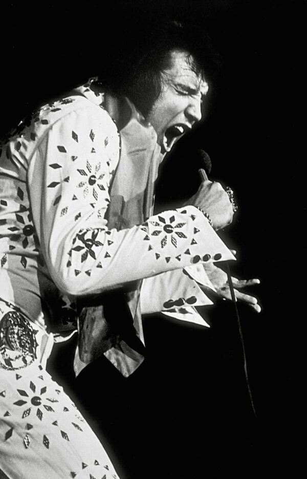 Elvis Presley in concert, circa 1972