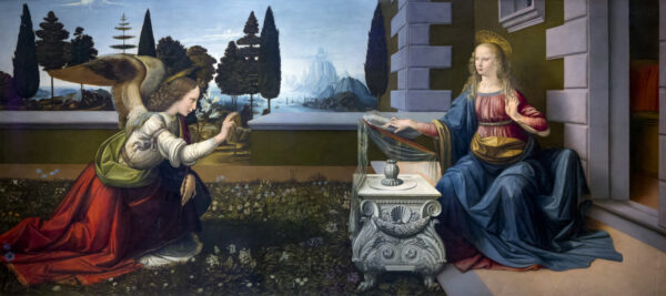 Annunciation, Leonardo da Vinci, c.1472