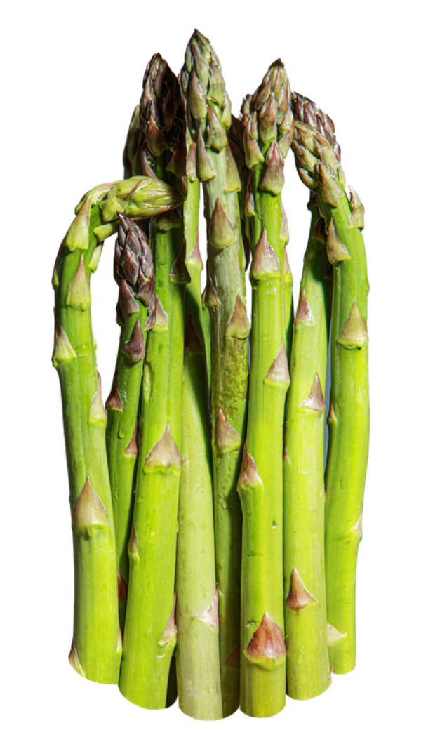 Asparagus, delicious with hollandaise and at its best when firm, not droopy