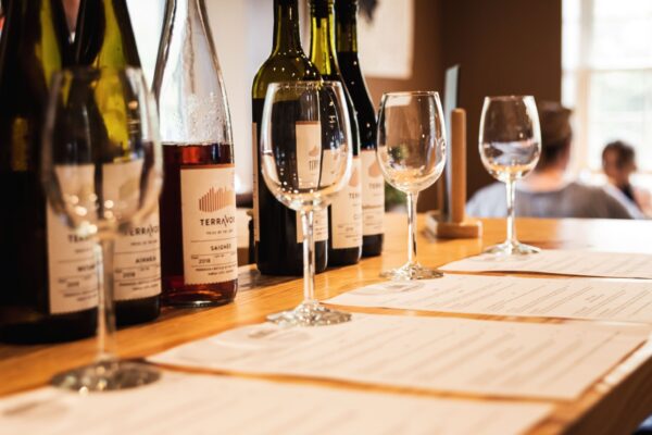 A classic wine tasting, complete with tasting sheets