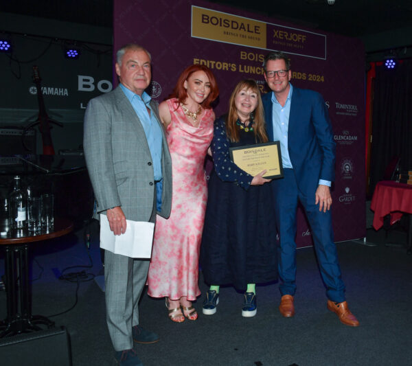Mary Killen collection her Feature Writer of the Year 2024 Award