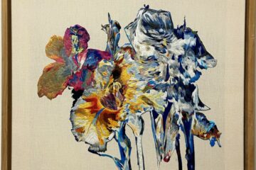 Lucy Newman Flower study in the style of Audubon but in the future after exposure to nuclear mutation 2 1