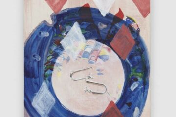 Sarah Longworth West Talisman 2018 Oil paint and oil pastel on pigmented gesso panel 42 x 30 cm