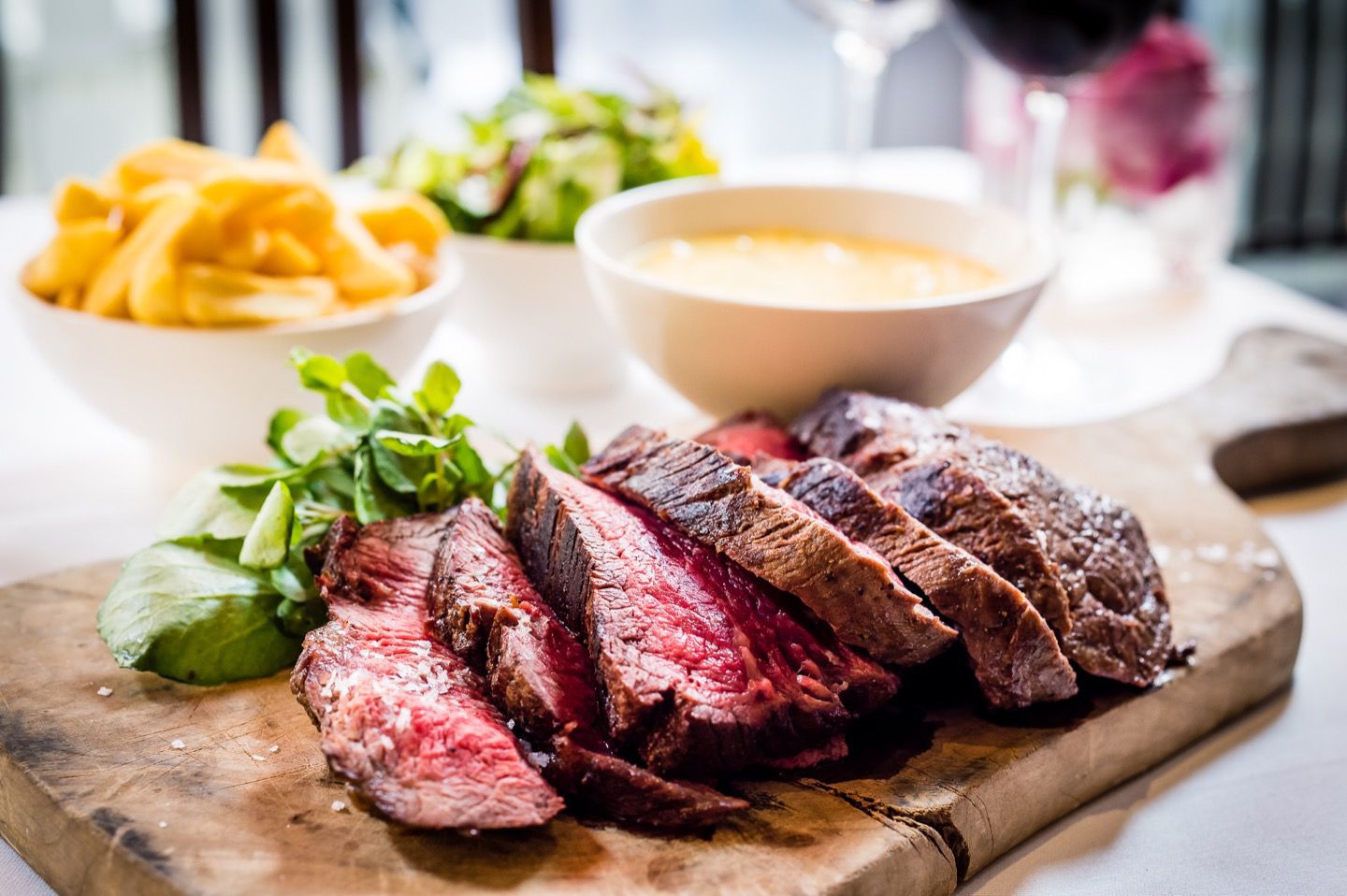 Char Grilled Prime Dry Aged 'chateaubriand' + Sauce + 2 Sides + 2 Glasses Of Prosecco £90 For 2 - Boisdale of Canary Wharf